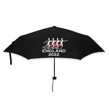 Fußball Soccer - Regenschirm (klein) - Schwarz - Vorne