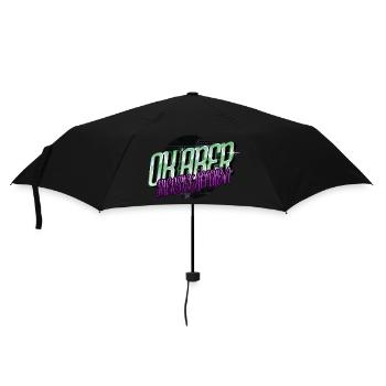 arbeitskollege verschlafen kaffeeliebhaber - Regenschirm (klein) - Schwarz - Vorne