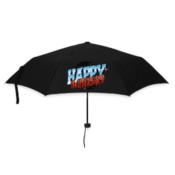 birthday gift art joke humor funny quote sayings - Umbrella (small) - black - Front