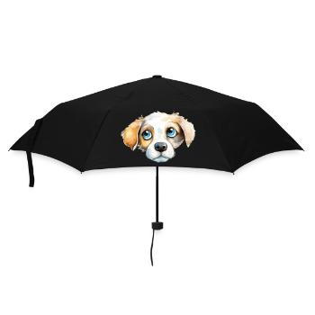 Dessin à l’aquarelle de chien - Parapluie standard - noir - Devant