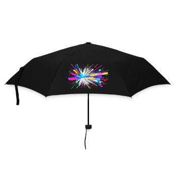 Farben boomen - Regenschirm (klein) - Schwarz - Vorne