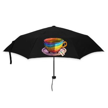 LGBTQIA+ LGBTQ LGBT Gay Pride LGBTea - Regenschirm (klein) - Schwarz - Vorne