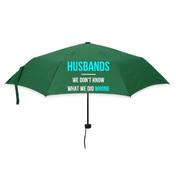 Le mari fait tout mal en anglais - Parapluie standard - vert bouteille - Devant