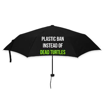 schildkröten retten spruch englisch - Regenschirm (klein) - Schwarz - Vorne