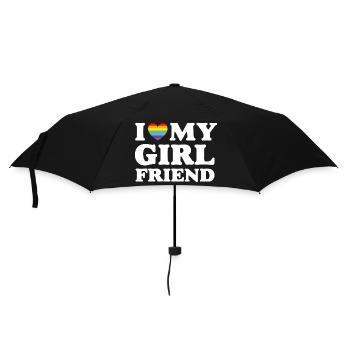 Ich liebe meine Freundin - LGBTQ - Regenschirm (klein) - Schwarz - Vorne