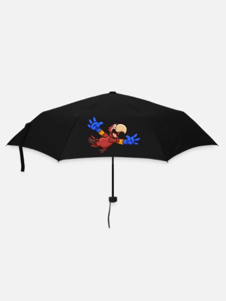Cartoon Red Macaw - Umbrella (small) - black