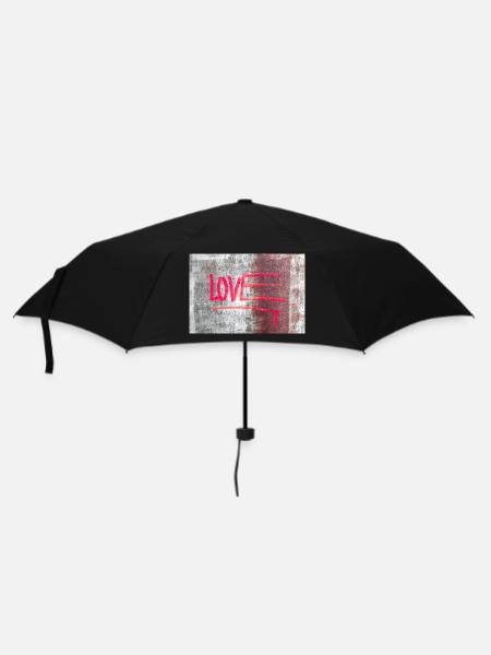 LOVE painted on rusty panel - Umbrella (small) - black