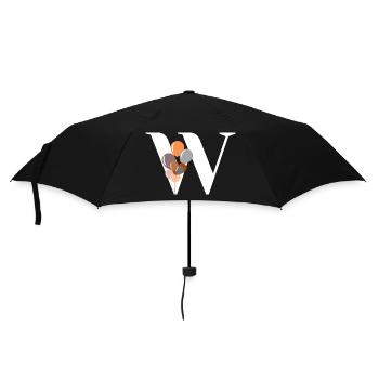 Letter w birthday balloon - Umbrella (small) - black - Front