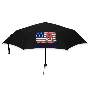 Saison de football le jour du match pour Patriot avec le drapeau des États-Unis - Parapluie standard - noir - Devant