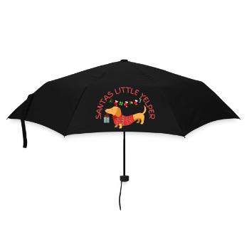 Santas little yelper - Umbrella (small) - black - Front
