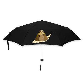 Schnecke - Regenschirm (klein) - Schwarz - Vorne