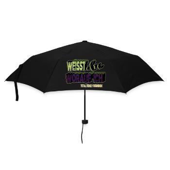geek humor fliegen legen geschenk bday - Regenschirm (klein) - Schwarz - Vorne