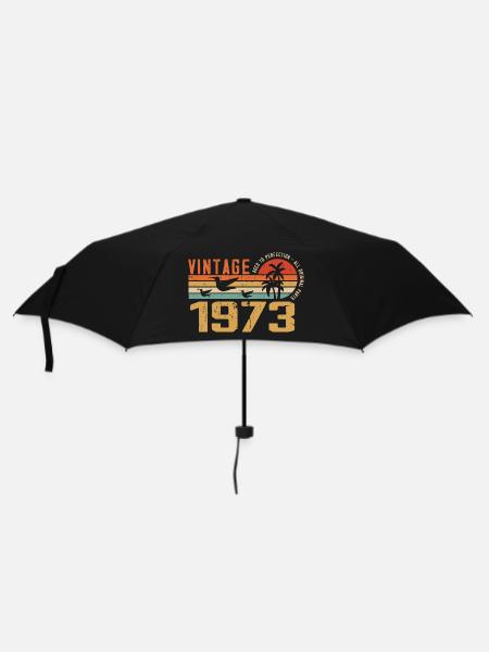 Jahrgang 1973 Jubiläumsgeschenk - Jahrgang 1973 - Regenschirm (klein) - Schwarz