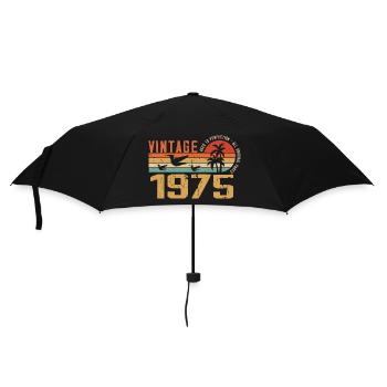 Vintage 1975 Cadeau Anniversaire - Millésime 1975 - Parapluie standard - noir - Devant