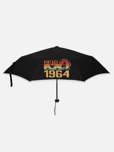 Jahrgang 1964 Jubiläumsgeschenk - Jahrgang 1964 - Regenschirm (klein) - Schwarz