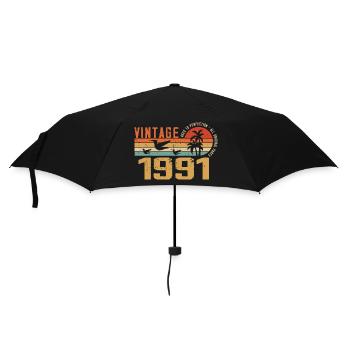 Vintage 1991 Anniversary Gift - Vintage 1991 - Umbrella (small) - black - Front