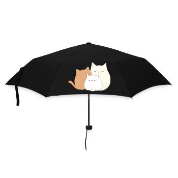 3 chatons - Parapluie standard - noir - Devant