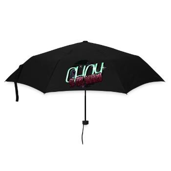 Citation de vacances de Noël Dino barbe sous le sapin - Parapluie standard - noir - Devant