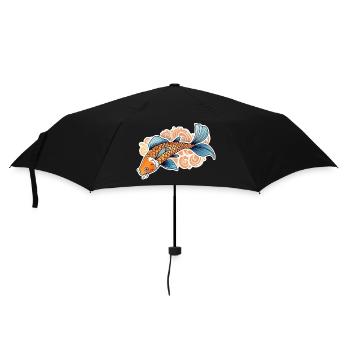 Koi Carp - Japanese Fish - Umbrella (small) - black - Front