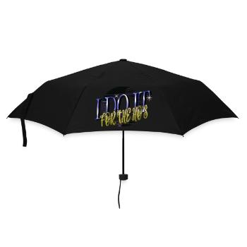 humor cool dinosaur fan gift dino bike moon - Regenschirm (klein) - Schwarz - Vorne