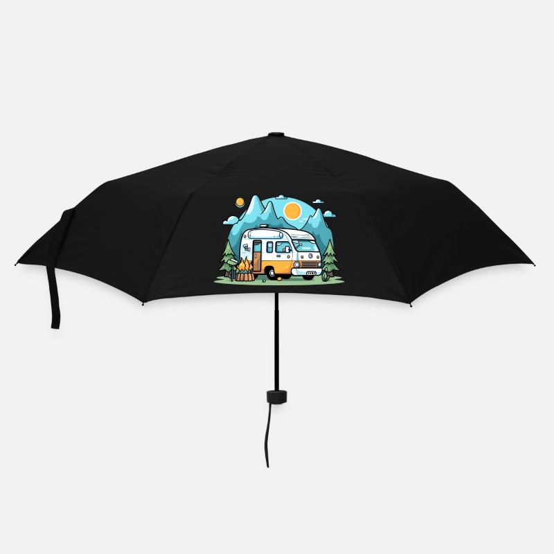 Vanlife - Regenschirm (klein) - Schwarz