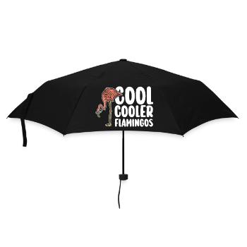 Cool Cooler Flamingos - Regenschirm (klein) - Schwarz - Vorne