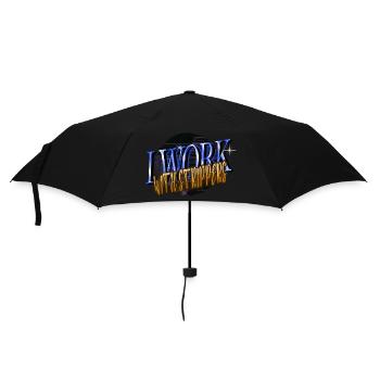 heureux électricien bavoir amusant dictons profession - Parapluie standard - noir - Devant
