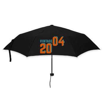 Vintage Retro 2004 - Regenschirm (klein) - Schwarz - Vorne