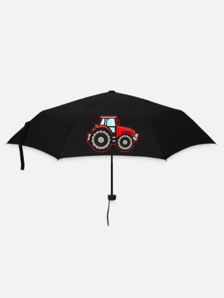 Bauers Roter Traktor - Regenschirm (klein) - Schwarz