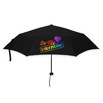 Liebe mich Valentinstag Alles Gute zum Valentinstag Valentinstag - Regenschirm (klein) - Schwarz - Vorne