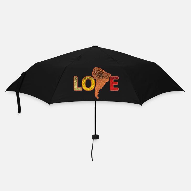 Love South America jaguar and crocodile - Umbrella (small) - black