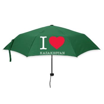 J’AIME LE KAZAKHSTAN Kasachstan - Parapluie standard - vert bouteille - Devant