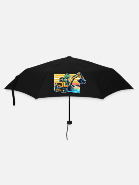 Dinosaur digger - Cool dino driving an excavator - Umbrella (small) - black