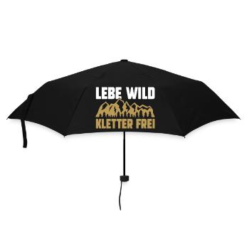 Mountaineer, Hiking, Hiker, Climbing, Mountaineering - Umbrella (small) - black - Front