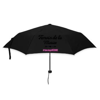 Bride's Witness - matching tshirt - Umbrella (small) - black - Front