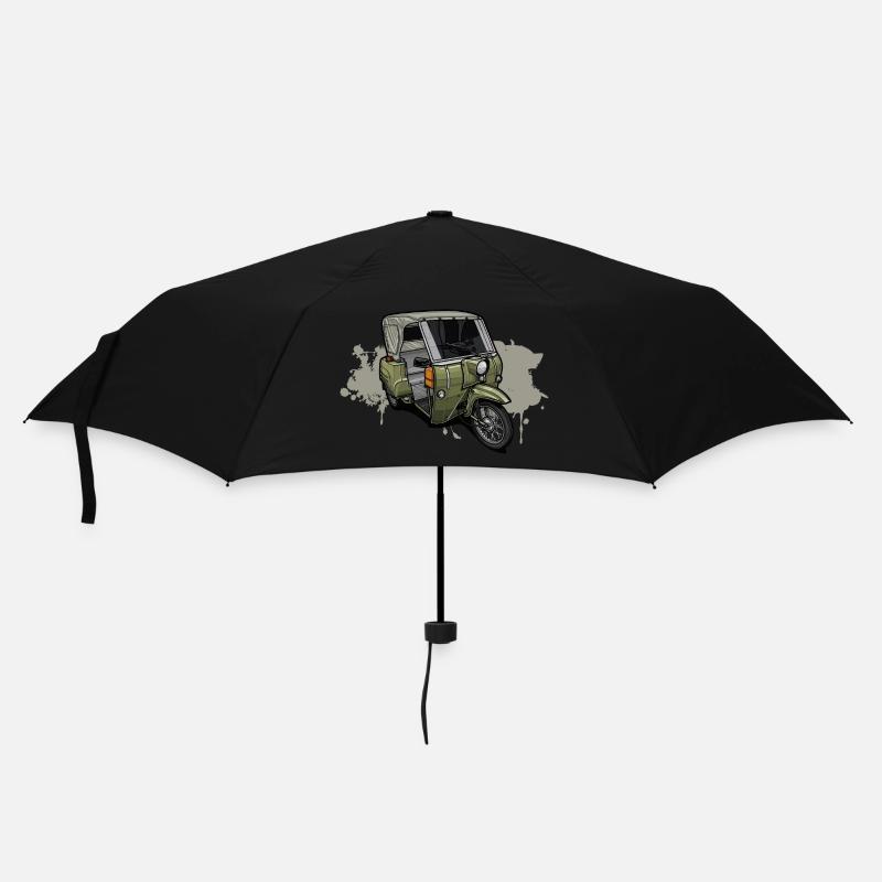 Duo DDR Dreirad - Illustration - Regenschirm (klein) - Schwarz