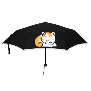 Baby Sleeping Cat - Umbrella (small) - black - Front