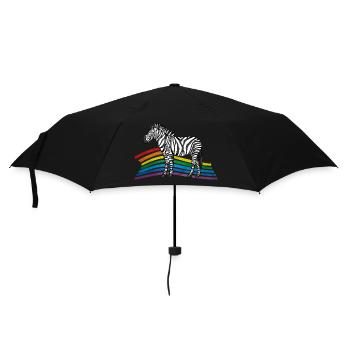 Zebra - Regenschirm (klein) - Schwarz - Vorne