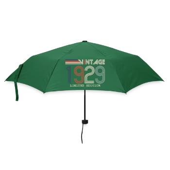 Jahrgang 1929 Jubiläumsgeschenk - Jahrgang 1929 - Regenschirm (klein) - Flaschengrün - Vorne