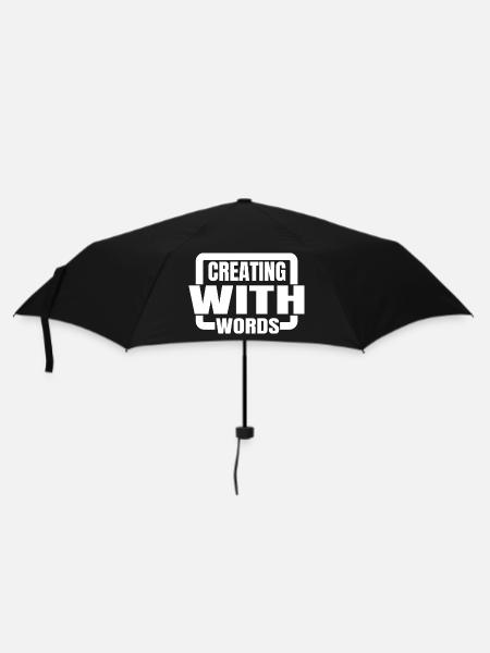 quote fostering creativity bday fiction writing - Regenschirm (klein) - Schwarz