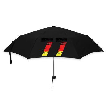 77 Zahl Deutschland Trikot - Regenschirm (klein) - Schwarz - Vorne