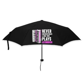 Never Underestimate A Girl Who Plays Accordion Acc - Umbrella (small) - black - Front
