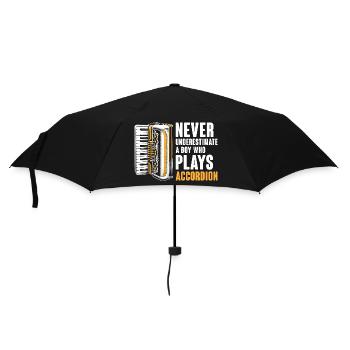 Never Underestimate A Boy Who Plays Accordion Acco - Umbrella (small) - black - Front