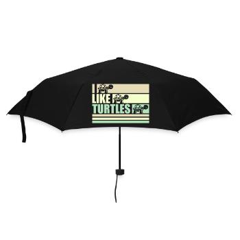 I Like Turtles Cute Tortoise Love Turtle Lover - Umbrella (small) - black - Front