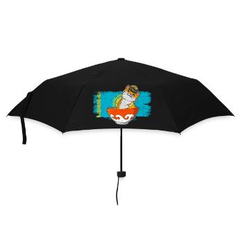 Kasachstan UdSSR Flage Astana Katze Herkunft - Regenschirm (klein) - Schwarz - Vorne