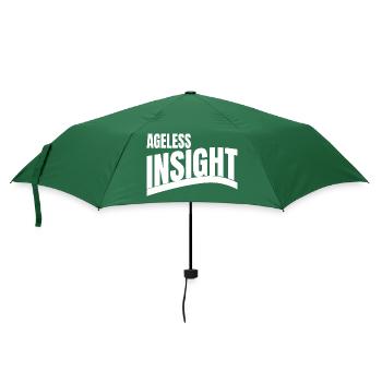 gift healthy mind joke funny cultivating wisdom - Regenschirm (klein) - Flaschengrün - Vorne