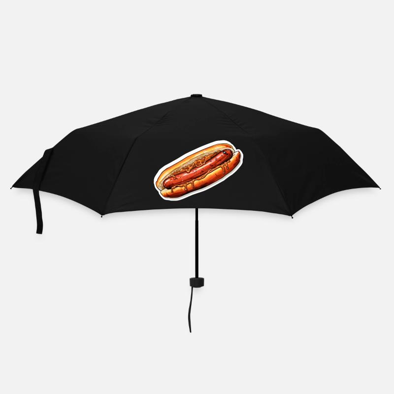 Bratwurst - Regenschirm (klein) - Schwarz