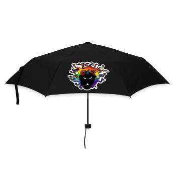 Medusa angry af : Sticky Queer Pride - Regenschirm (klein) - Schwarz - Vorne