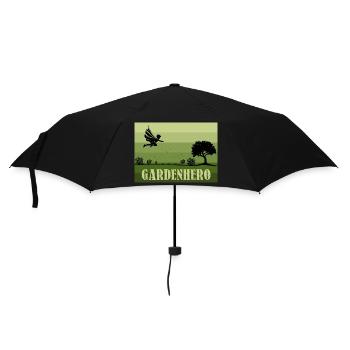 Retro/Vintage Male Garden Hero - Umbrella (small) - black - Front