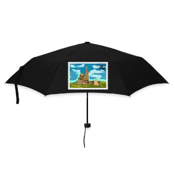 Contemporary Watercolor Art Signed - Umbrella (small) - black - Front